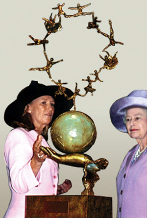 Anne Mimi Sammis with Queen Elizabeth II